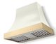 La Cornue CornuFé Cascade 36" Pure White Wall Mounted Range Hood with Polished Brass Trim-0
