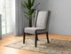 International Furniture Direct Balam Ivory-Stained Dark Side Chair-1