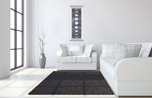 Classy Art Moon Chart I by Naomi Mccavitt Mirror Framed Wall Art-3
