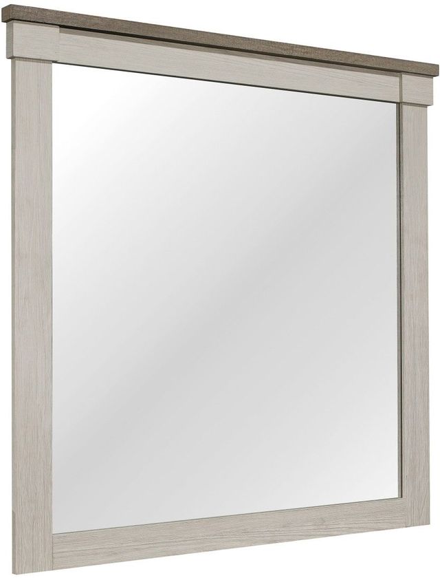 Mazin Furniture Arcadia White & Weathreed Gray Dresser Mirror-1
