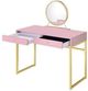 ACME Furniture Coleen Gold/Pink Vanity Desk-2