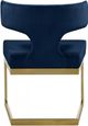 Meridian Furniture Alexandra Navy/Gold Velvet Dining Chair-4