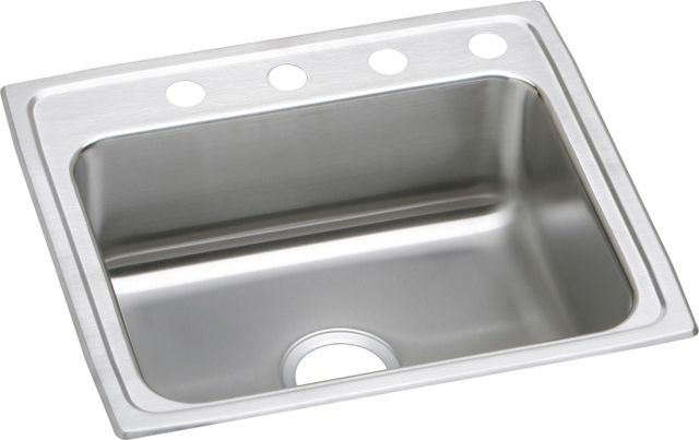 Elkay Lustertone® Classic Lustrous Satin 25" x 21" x 6" MR2-Hole Single Bowl Drop-in ADA Sink-0