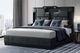 Global Furniture USA Oscar Black King Upholstered Panel Bed-1