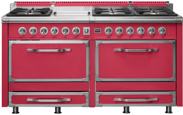 Viking® Tuscany 66” Valentine Pro Style Dual Fuel Range with Griddle-0