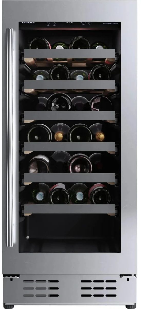 Elica 15" 27-Bottle Stainless Steel Freestanding or Built-In Wine Cellar-0