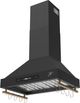 FORNO® Venezia Series Alta Qualita 30" Black Wall Mounted Range Hood  -1