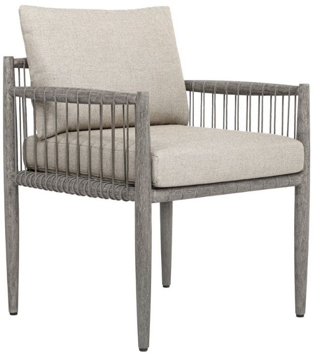 Uttermost® Borneo Dark Gray/Dove Wooden Outdoor Dining Chair-0