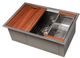 ZLINE Garmisch 27" Satin Stainless Steel Undermount Single Bowl Kitchen Sink with Bottom Grid and Accessories-2