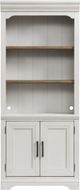 Intercon Drake French Oak/Rustic Gray Bunching Bookcase with Door-0