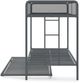 dhp furniture® Isaiah Gray Twin Triple Bunk Bed-2