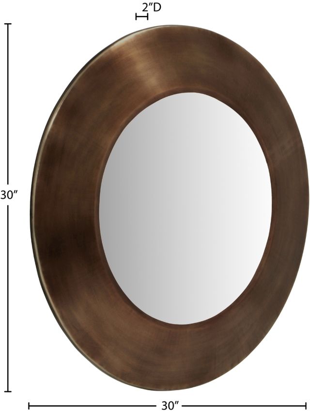 Meridian Furniture Sphere Antique Brown Mirror-3