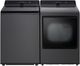 LG Platinum Black Impeller Top Load Washer and Front Load Electric Dryer Laundry Pair-0