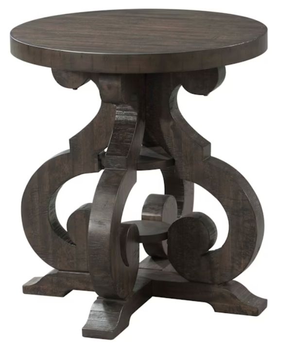 Elements International Stone 3-Piece Smokey Dark Ash Occasional Table Set-3