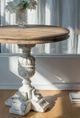A & B Home Distressed White Natural Table-4