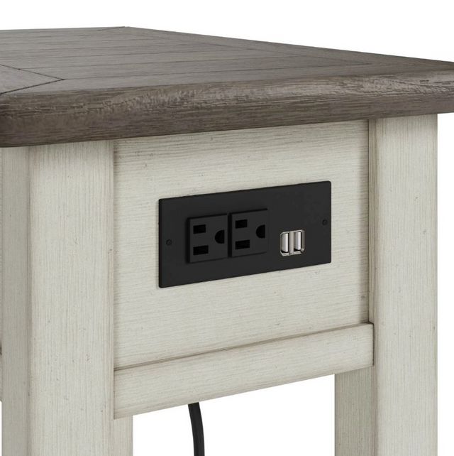 Signature Design by Ashley® Bolanburg Gray End Table with Antique White Base-5