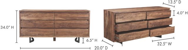 Moe's Home Collection Bent Brown Dresser-3