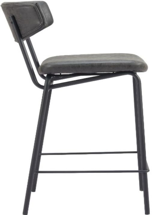 Zuo® Modern Charon Vintage Black Counter Stool-1