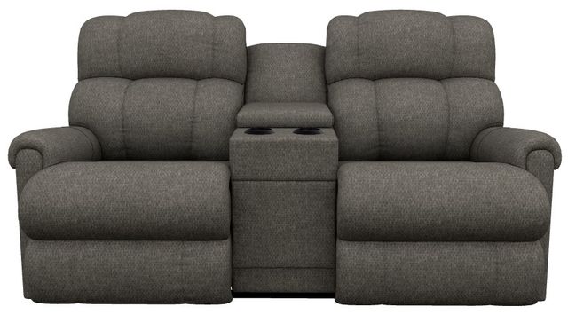 La-Z-Boy® Pinnacle Graphite Power Wall Reclining Loveseat with Console, Headrest, and Lumbar-1