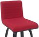 Armen Living Vienna 4-Piece Black Brushed/Red Swivel Barstool Set-5