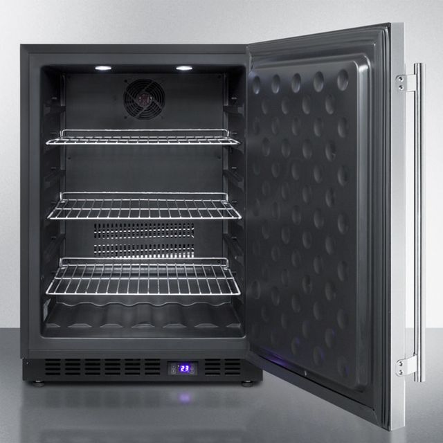 Summit® 4.7 Cu. Ft. Stainless Steel Outdoor Upright Freezer-2