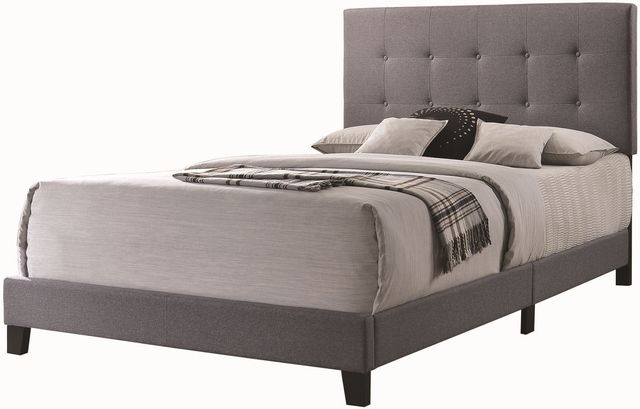 Coaster® Mapes Grey Queen Upholstered Bed-0