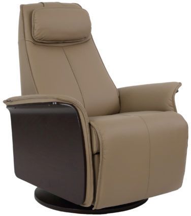 Fjords® Relax Metro Nougat Small Dual Motion Swivel Recliner-0
