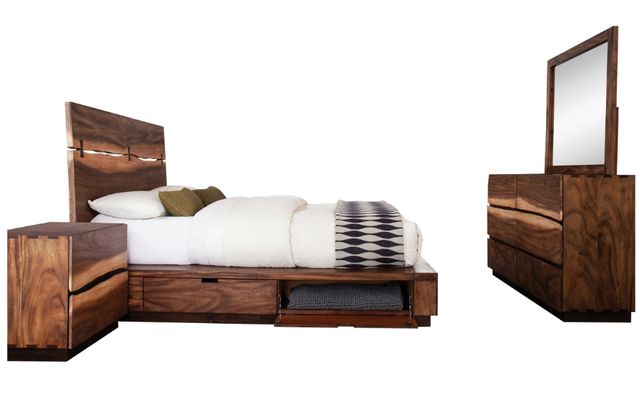 Coaster® Winslow 4-Piece Coffee Bean/Smokey Walnut Queen Storage Panel Bedroom Set-0