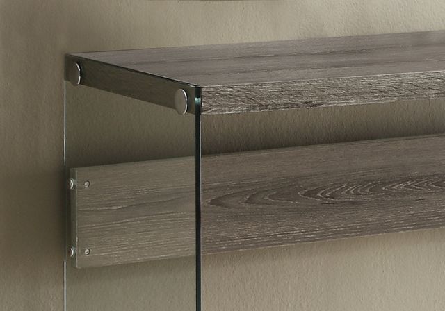 Monarch Specialties Inc. Dark Taupe 44" Tempered Glass Console Table-2