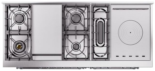 Ilve® Nostalgie II Series 60" White Pro Style Dual Fuel Range-2