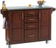 homestyles® Create-a-Cart Cherry/Stainless Steel Kitchen Cart-1