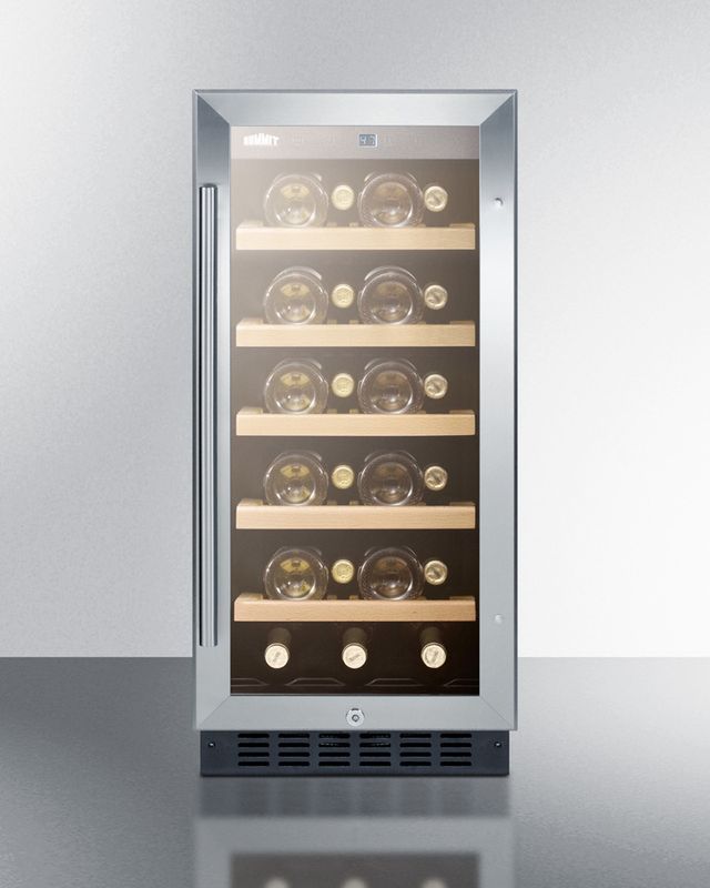 Summit® 15" 2.2 Cu. Ft. Stainless Steel Wine Cooler-2