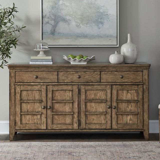 Liberty Furniture Carolina Park Amber Brown Server-1