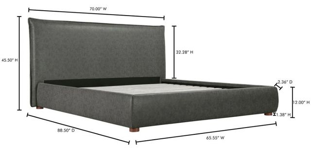 Moe's Home Collection Luzon Slate Queen Bed-2