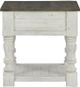 Signature Design by Ashley® Havalance Gray End Table with White Base-3