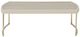 Michael Amini® Lisbon Mirrored Silken Matte Cream Cocktail Table with Gold Base-2