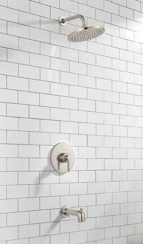 American Standard Studio® S Brushed Nickel Tub and Shower Trim Kit with Pressure Balance Cartridge-2