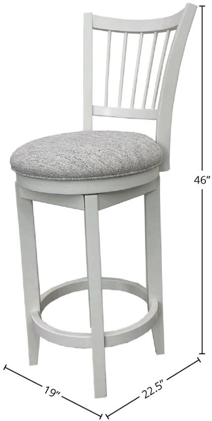 Parker House® Americana Modern Cotton Swivel Bar Stool-2