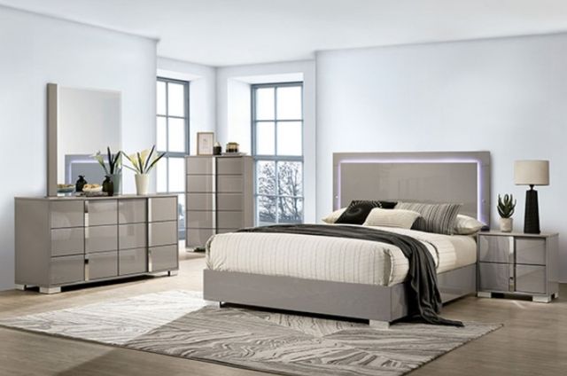 Furniture of America® Sinistra Light Taupe Dresser-1