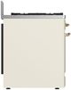 Ilve® Majestic III 30" Antique White Pro Style Dual Fuel Liquid Propane Range with Triple Glass Door and BrassTrim-4