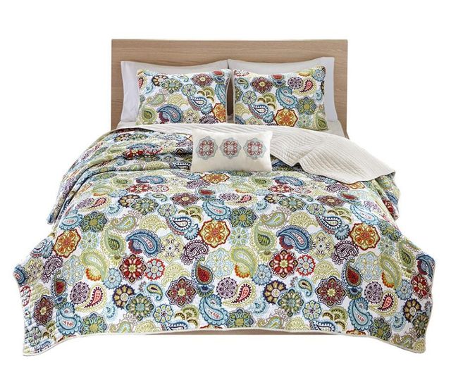 Olliix by Mi Zone Tamil Multi King/California King Reversible Coverlet Set-0
