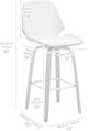 Armen Living Asher Chrome/Black Bar Stool-2