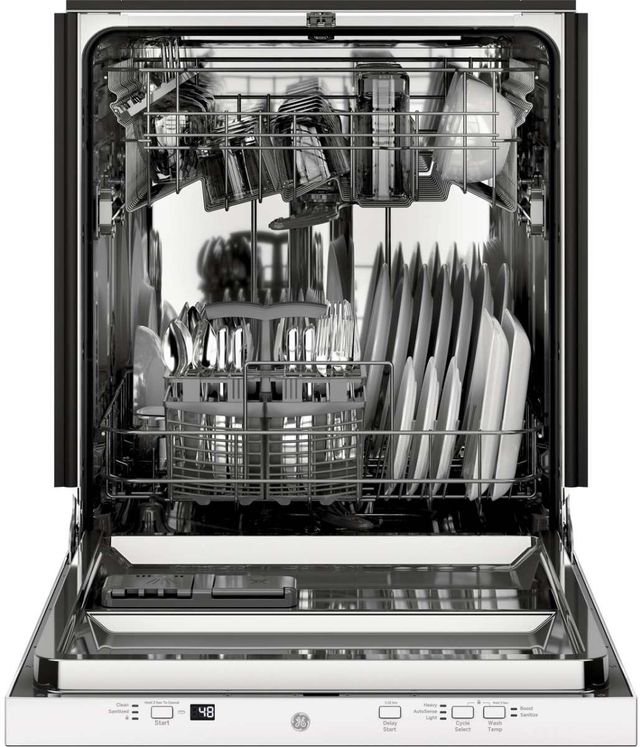 GE® 24" White Built-In Dishwasher-2
