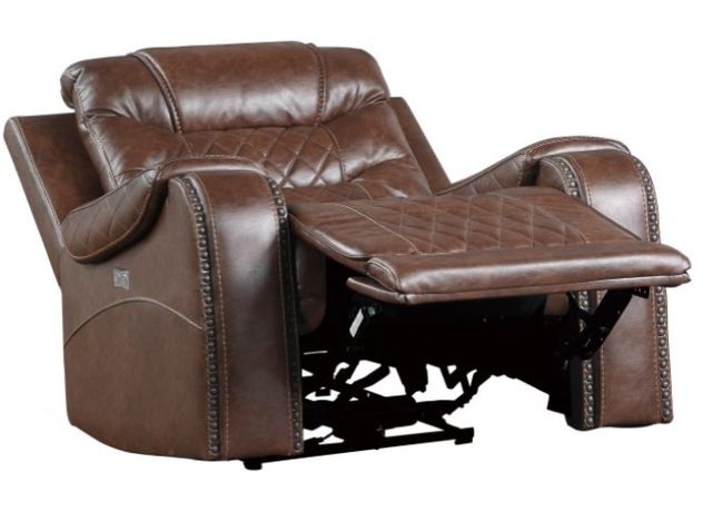 Homelegance® Putnam Brown Power Recliner-3