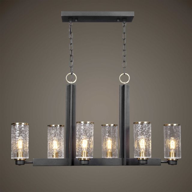 Uttermost® Jarsdel Black Industrial Island-1
