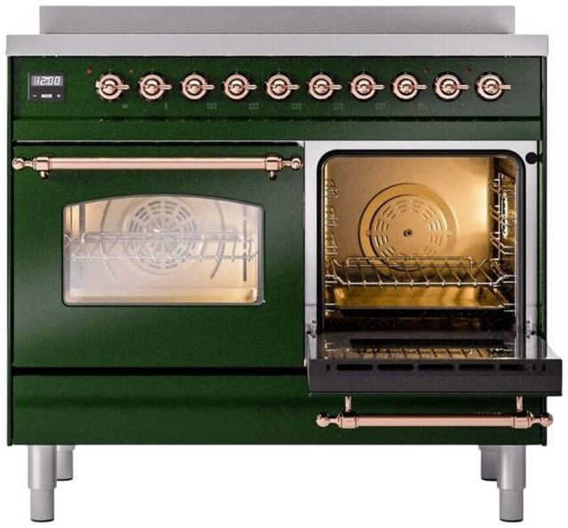 Ilve® Nostalgie II Series 40" Emerald Green Pro Style Induction Range-3