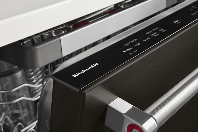 KitchenAid® 24" Black Stainless Steel with PrintShield™ Finish Built In Dishwasher-2