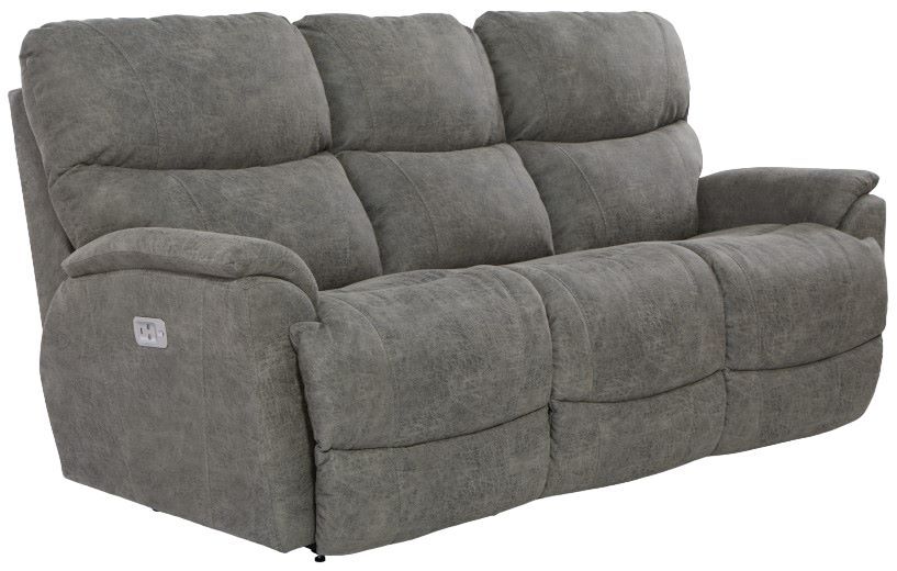 La-Z-Boy® Trouper Charcoal Power Reclining Sofa with Headrest | Store ...