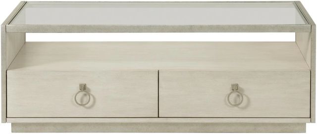 Riverside Furniture Maisie Glass Top Coffee Table with Champagne Base-2
