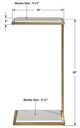 Uttermost® Elevate White Drink Table with Brushed Brass Frame-2